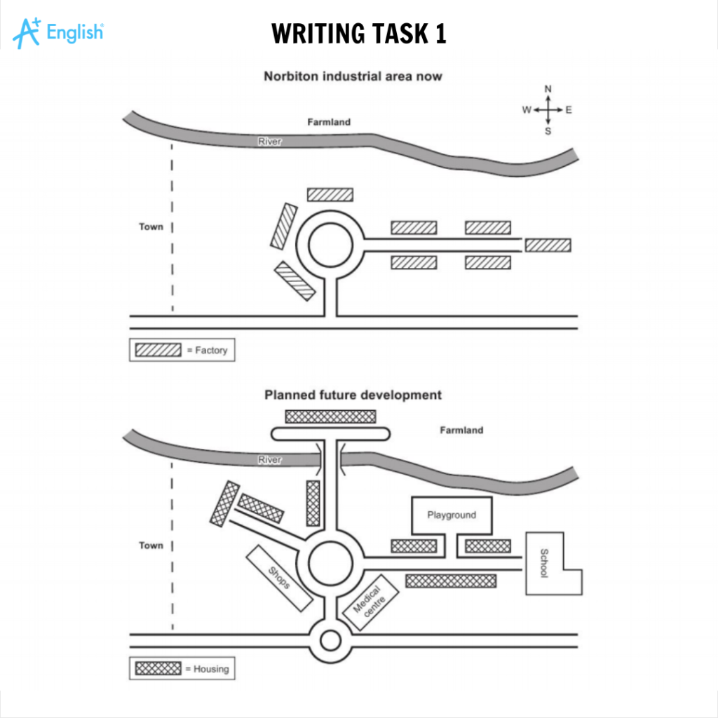 Bài mẫi IELTS Writing Task 1 band 8.0 Comparison Maps